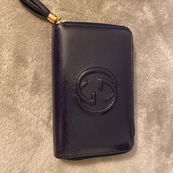Authentic gucci women’s wallet navy blue - Picture 3 of 6